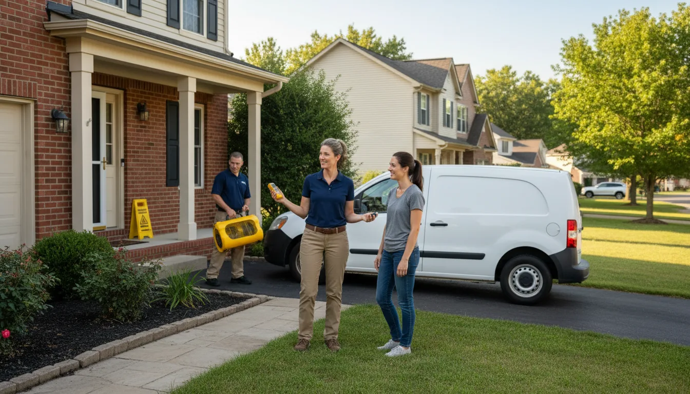 Residential water damage restoration in Limekiln, PA